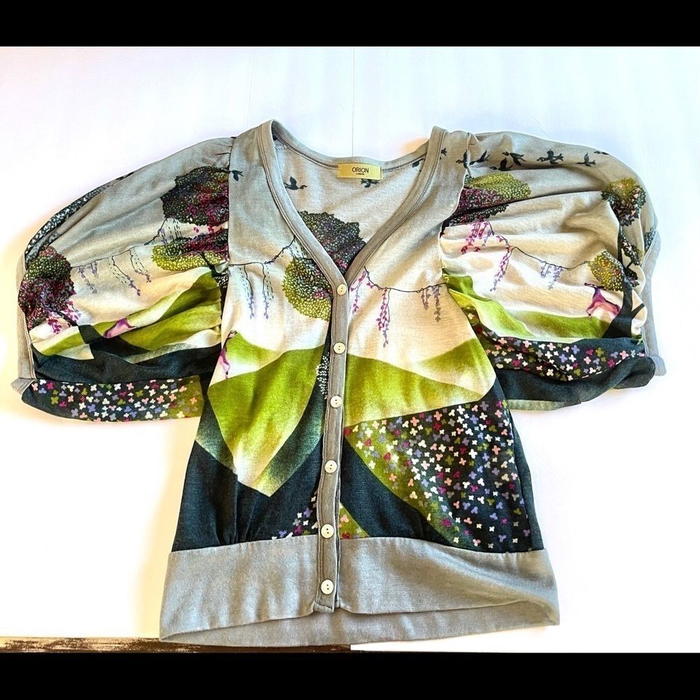 Orion London Puffed Sleeve Cardigan